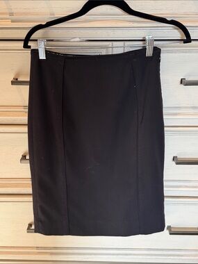 White House Black Market Black Seam-Panel Pencil Skirt